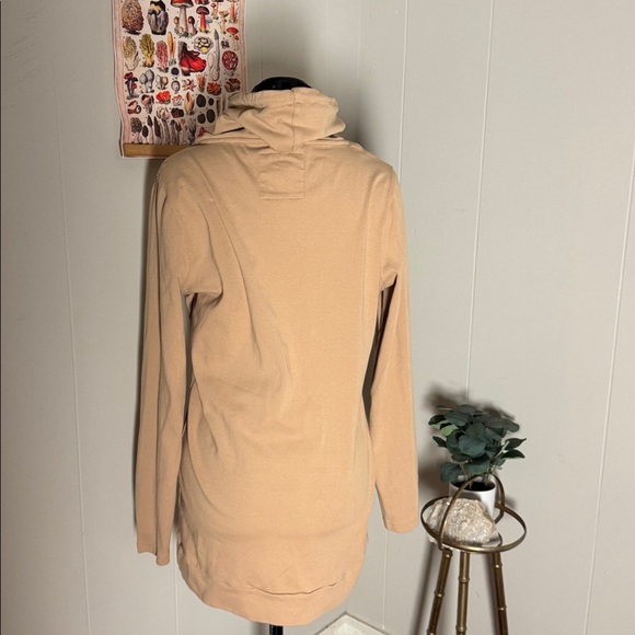 Lily & Lottie Tan Drawstring Mockneck Sweatshirt - Picture 4 of 4